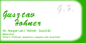 gusztav hohner business card