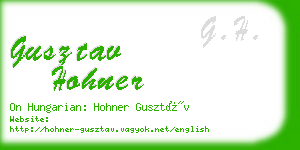 gusztav hohner business card